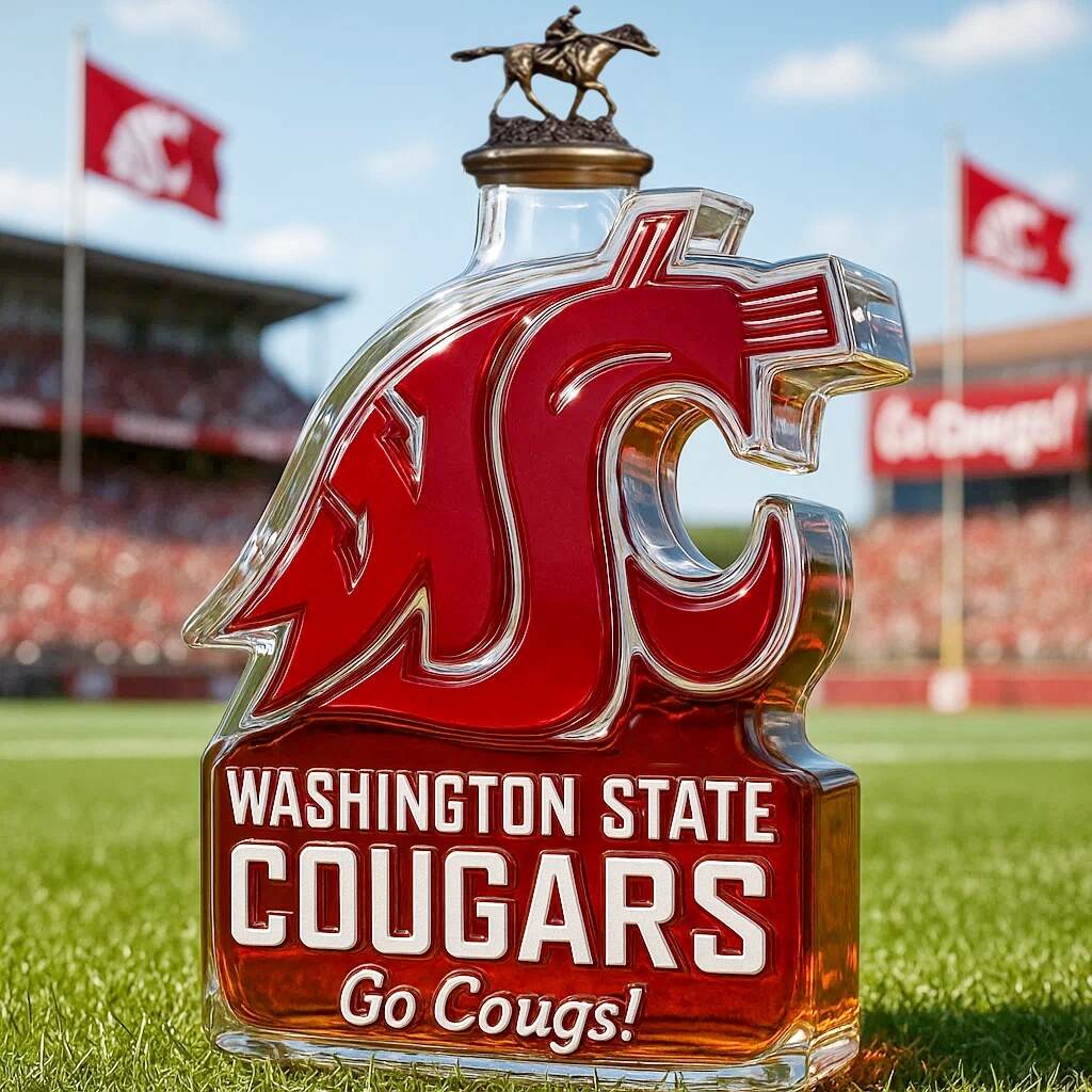 WSU Cougars Limited Edition Whiskey Bottle