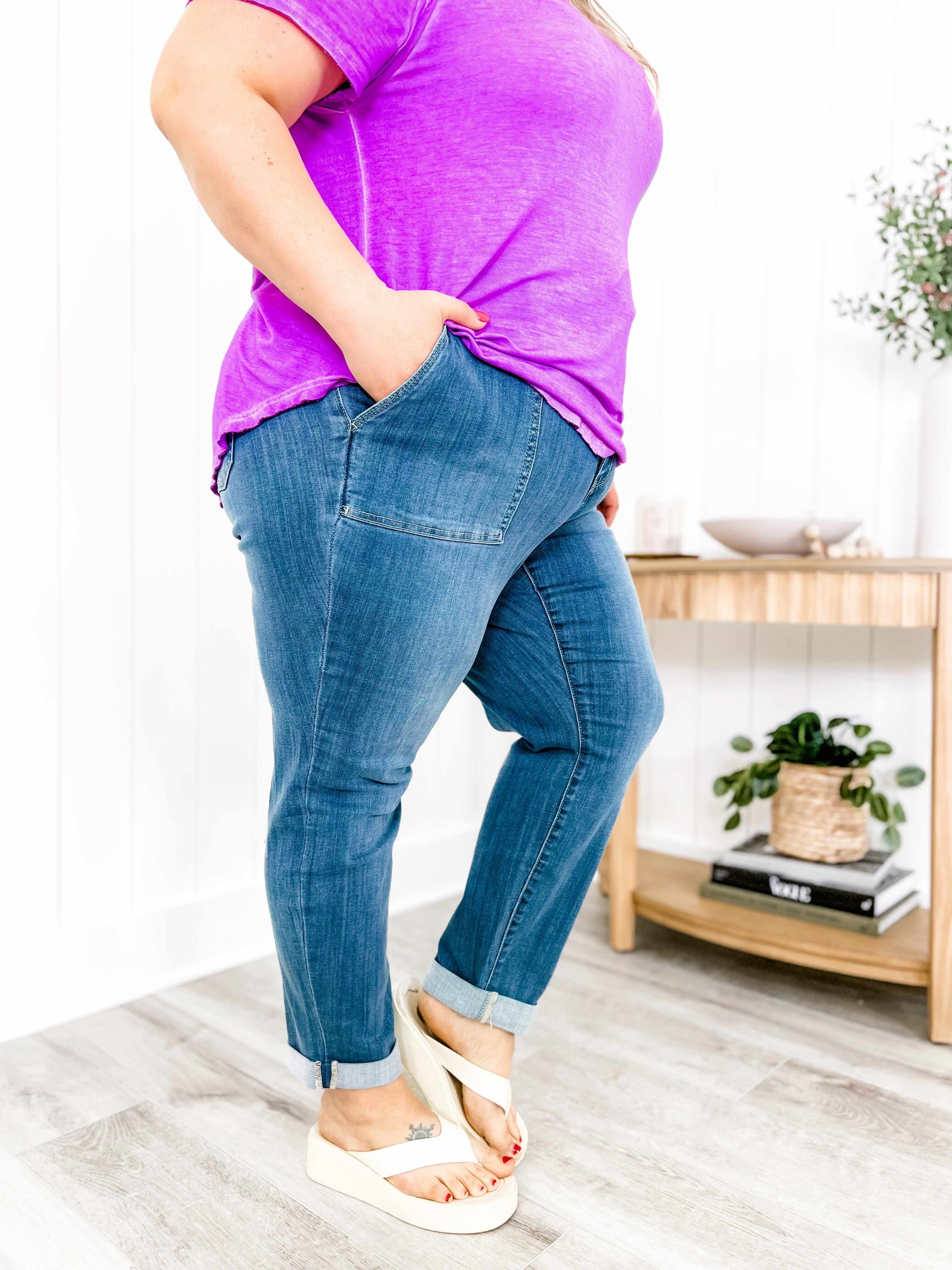Airplane Mode Medium Wash Pull On Joggers