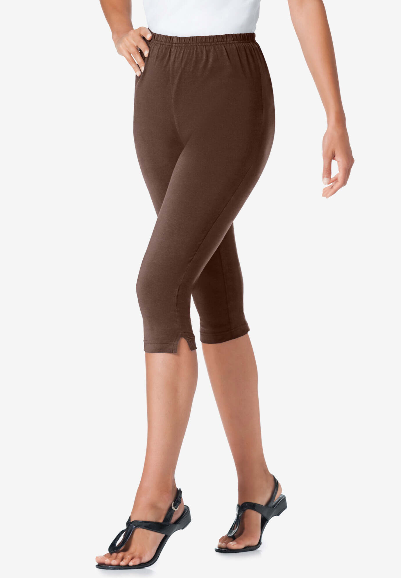 Stretch Cotton Capri Legging