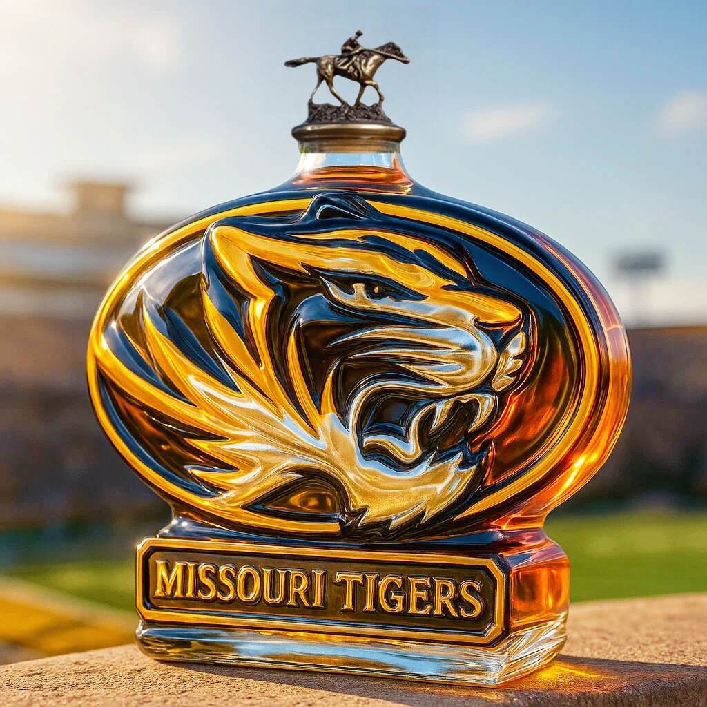Missouri Tigers Whiskey Bottle