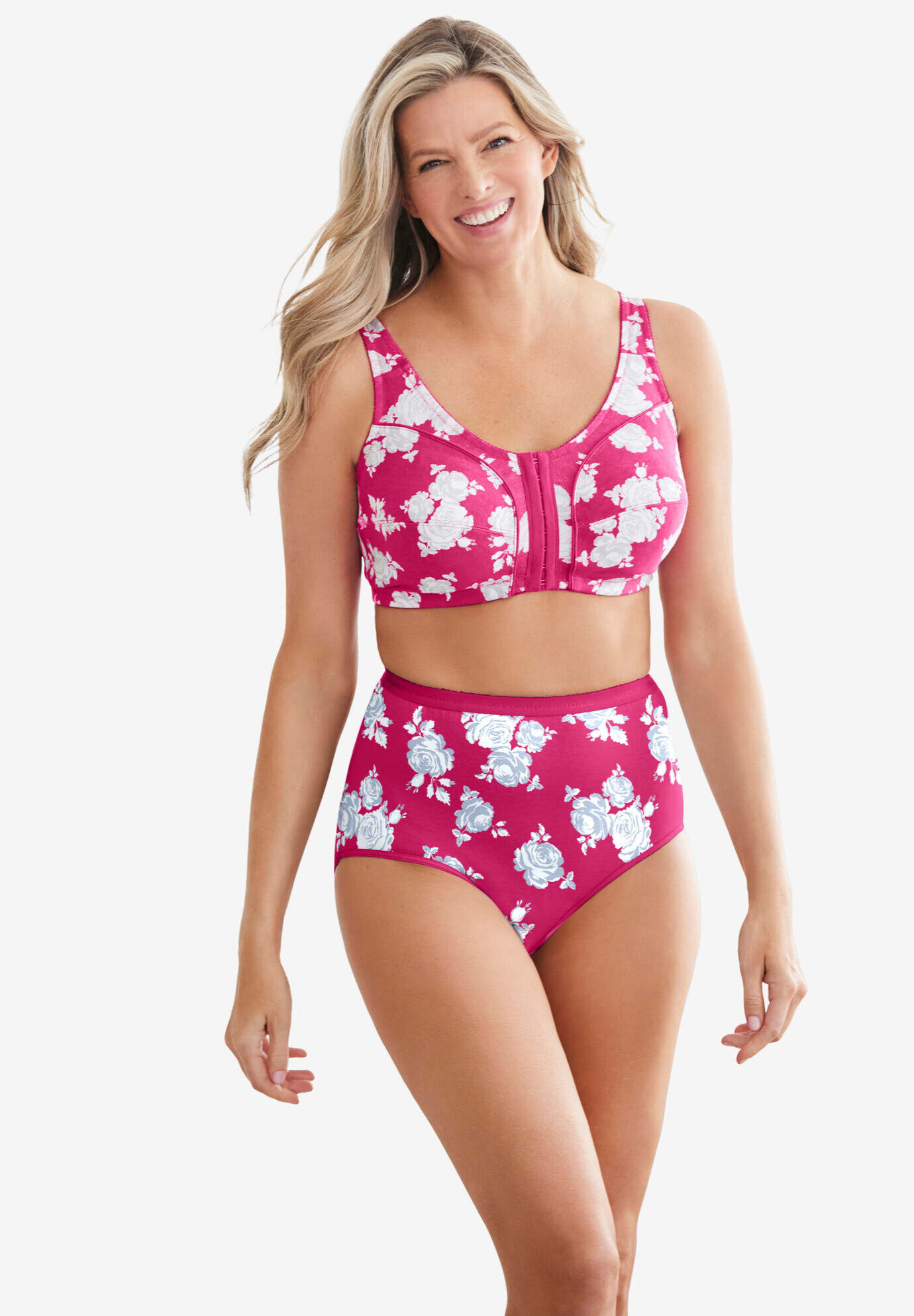 Cotton Front-Close Wireless Bra