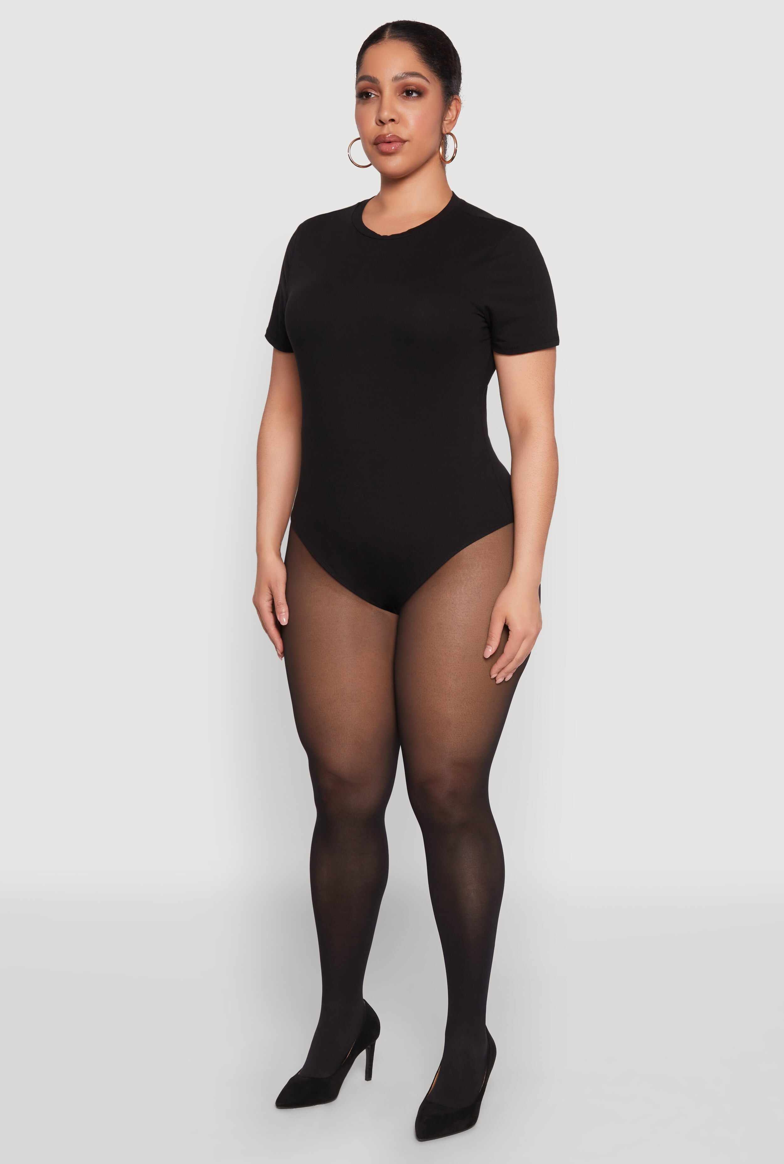 Plus Size Short Sleeve Bodysuit