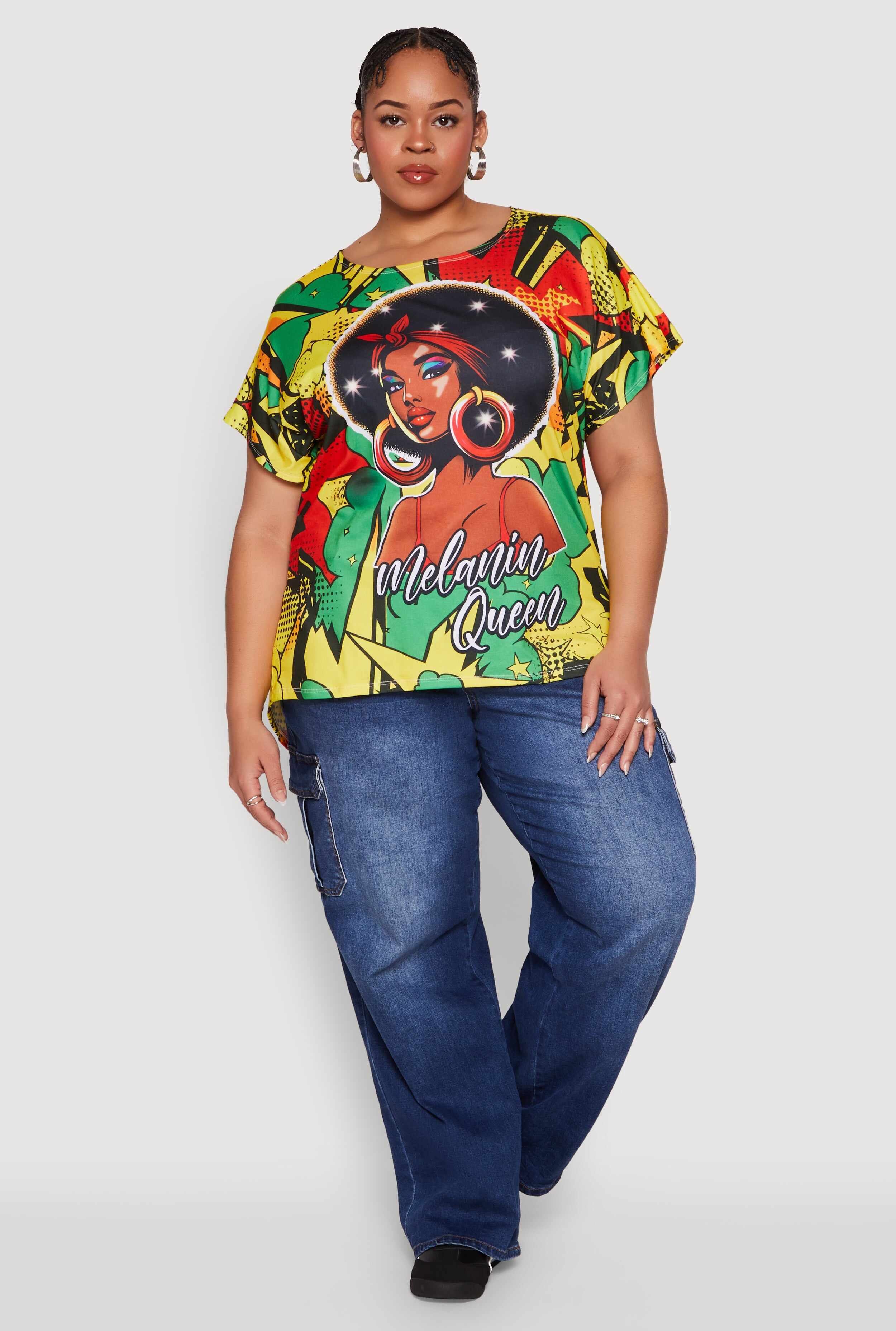 Plus Size Melanin Queen Graphic Tee
