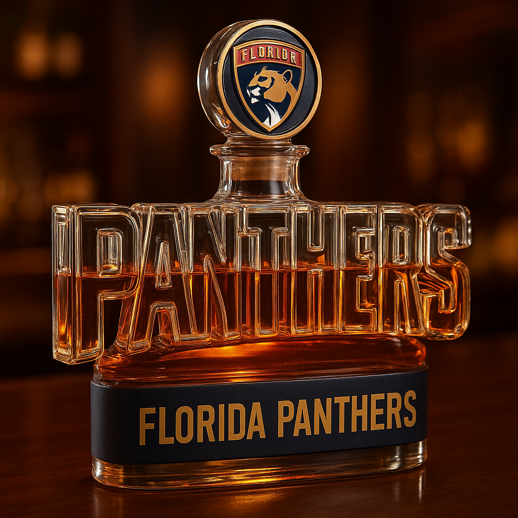 PANTHERS Whiskey Bottle