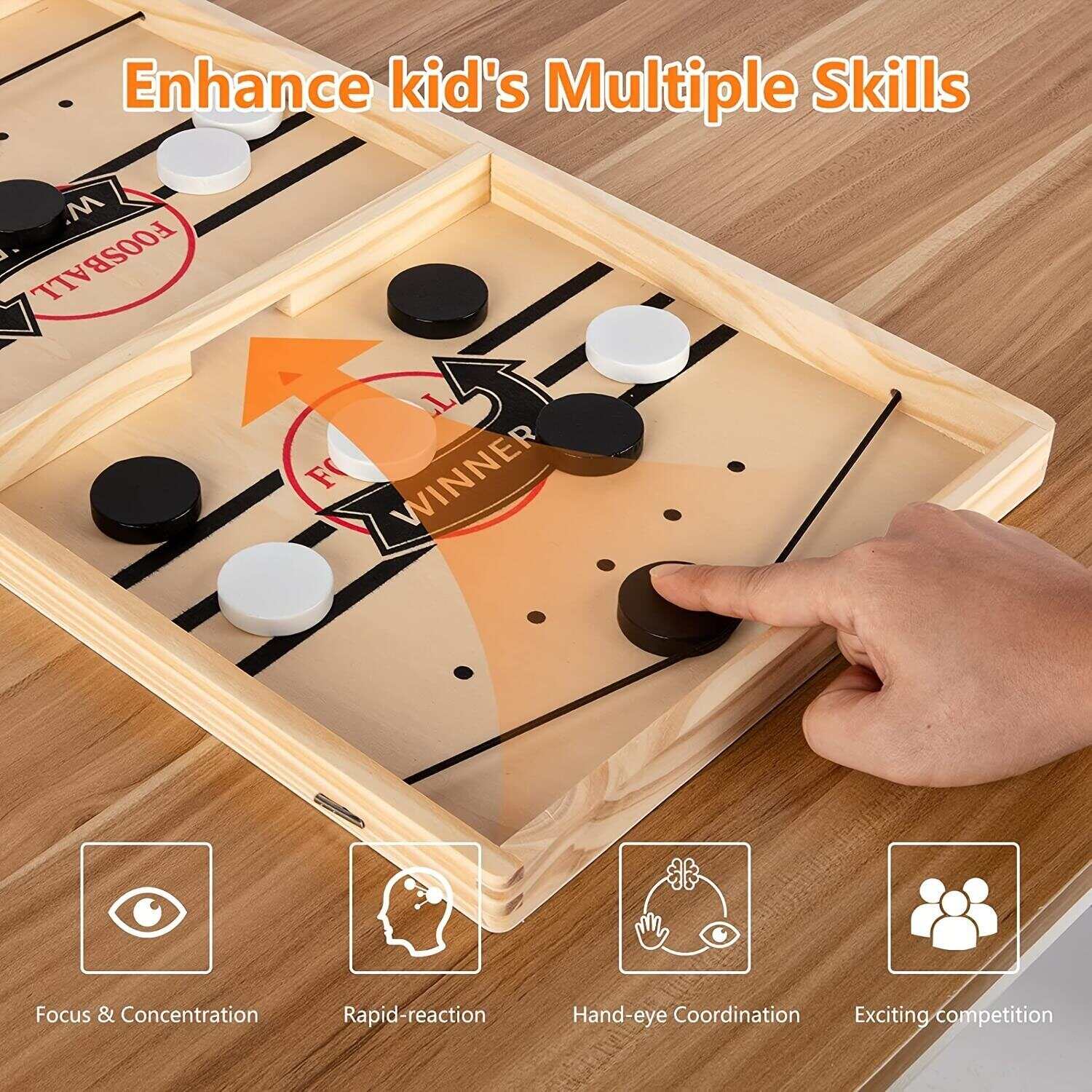 Slingshot Board Games For Adult And Kids Super Winner Sling Puck Foosball Board Game Slingshot Table Hockey Party Game Bouncing Chess Hockey Game Christmas, Halloween, Thanksgiving gift