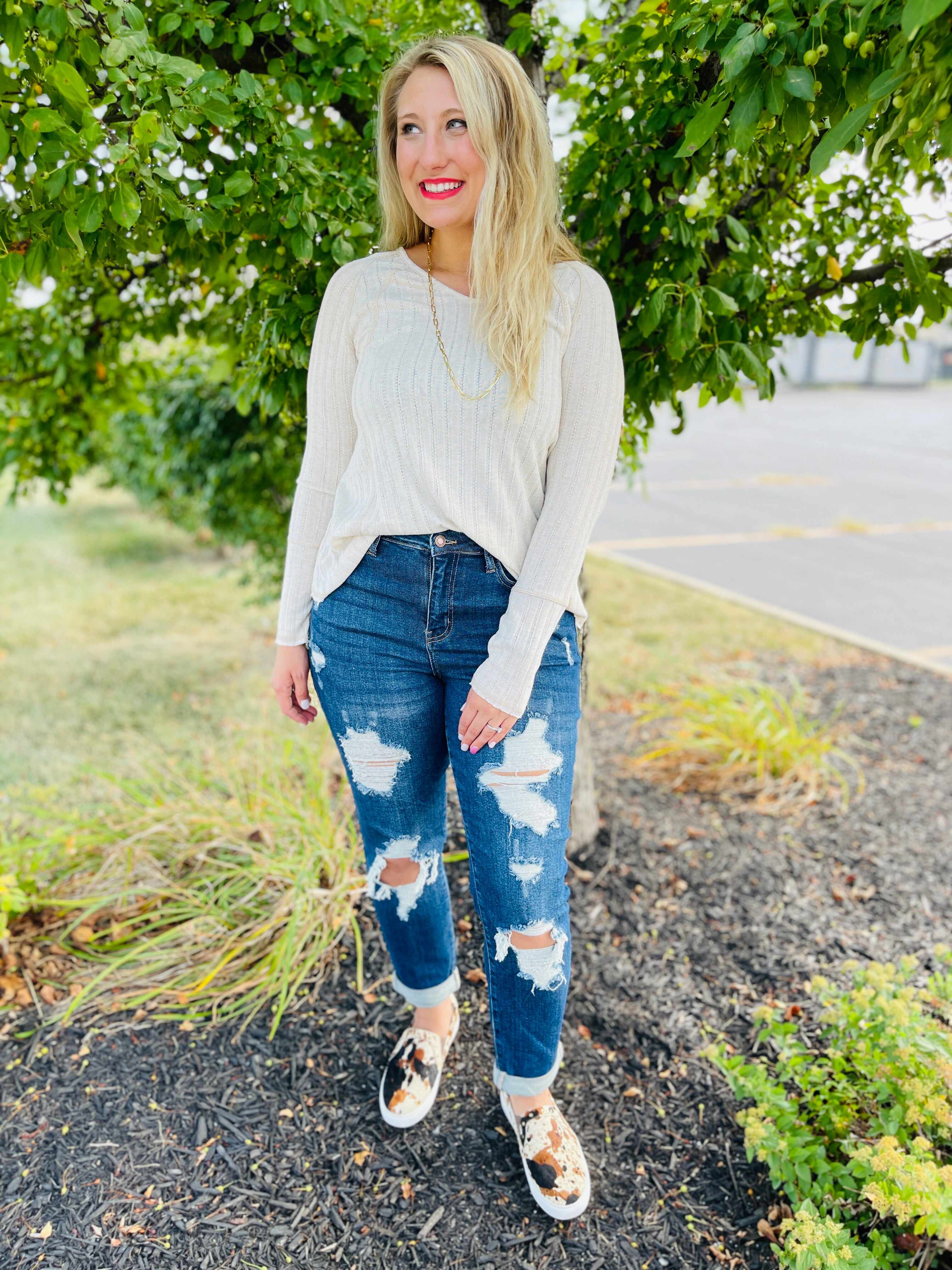 PLUS/REG  A+ Boyfriend Jeans
