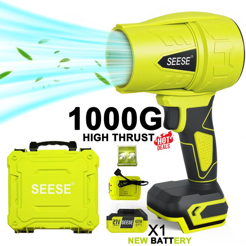 Turbo Jet Blower,Leaf Blower, Violent Turbo Fan, Pure Copper Motor,Car Drying After Wash, Handheld Snow Blower,Cordless Turbo Power Air Duster,Home Improve,Garden Mainte Holiday gifts