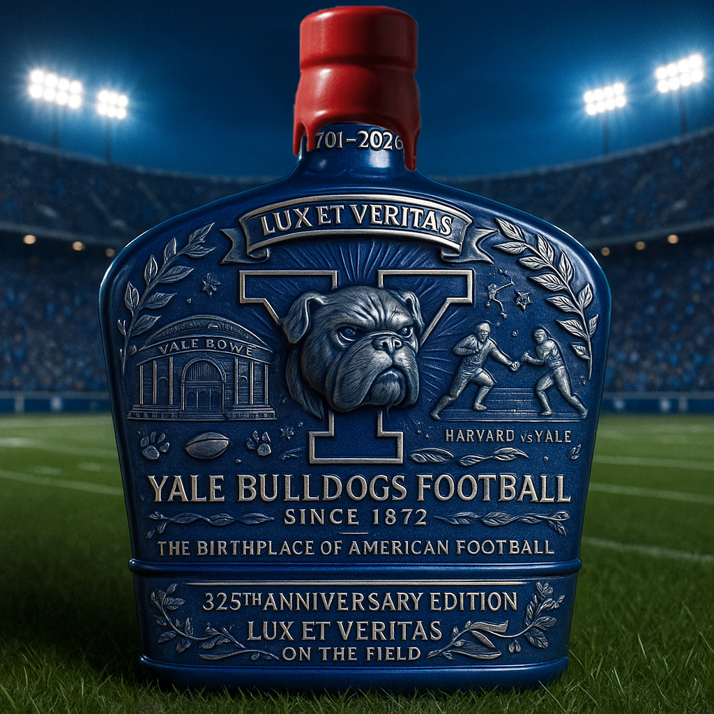 YALE BULLDOGS 325th Anniversary Whiskey Bottle