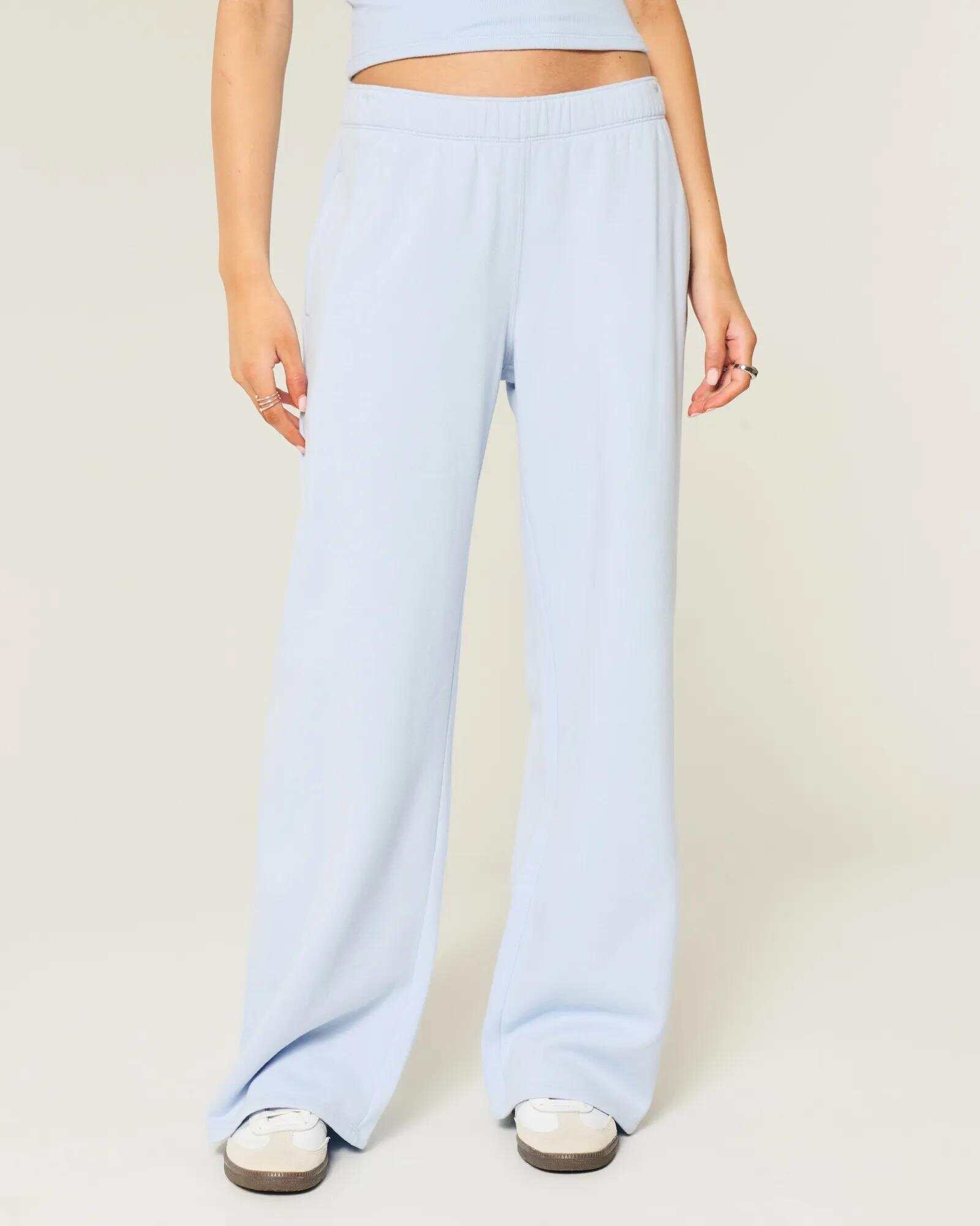 Striped Wide-Leg Sweatpants