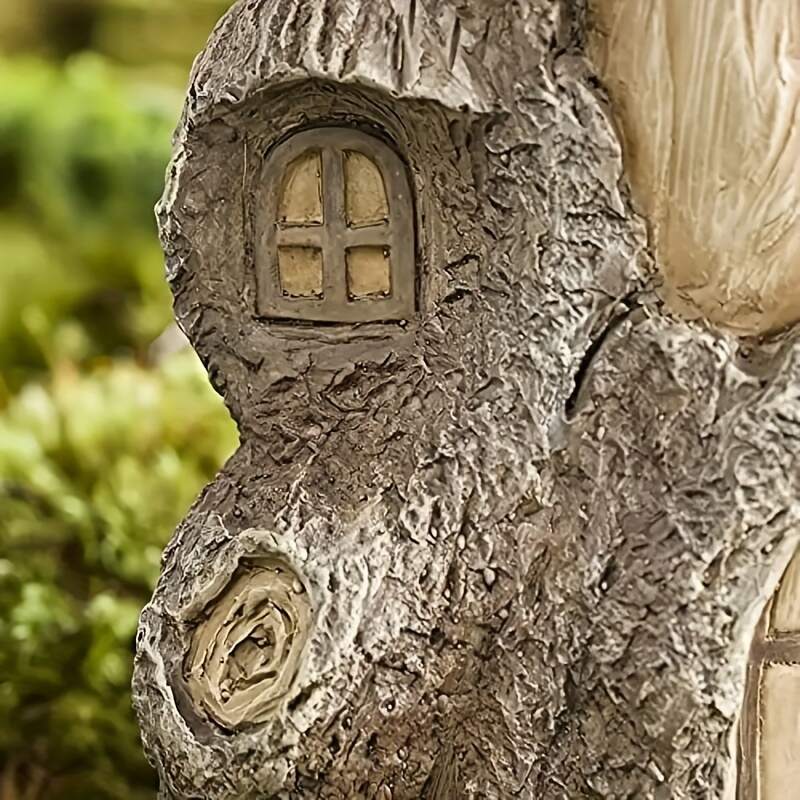 1pc Outdoor Tree House Shape Bird Bath, Basin With Brown Base Wild Bird Feeder, Garden Resin Bird Feeder For Outdoor Decor Garden Lawn Yard Decor