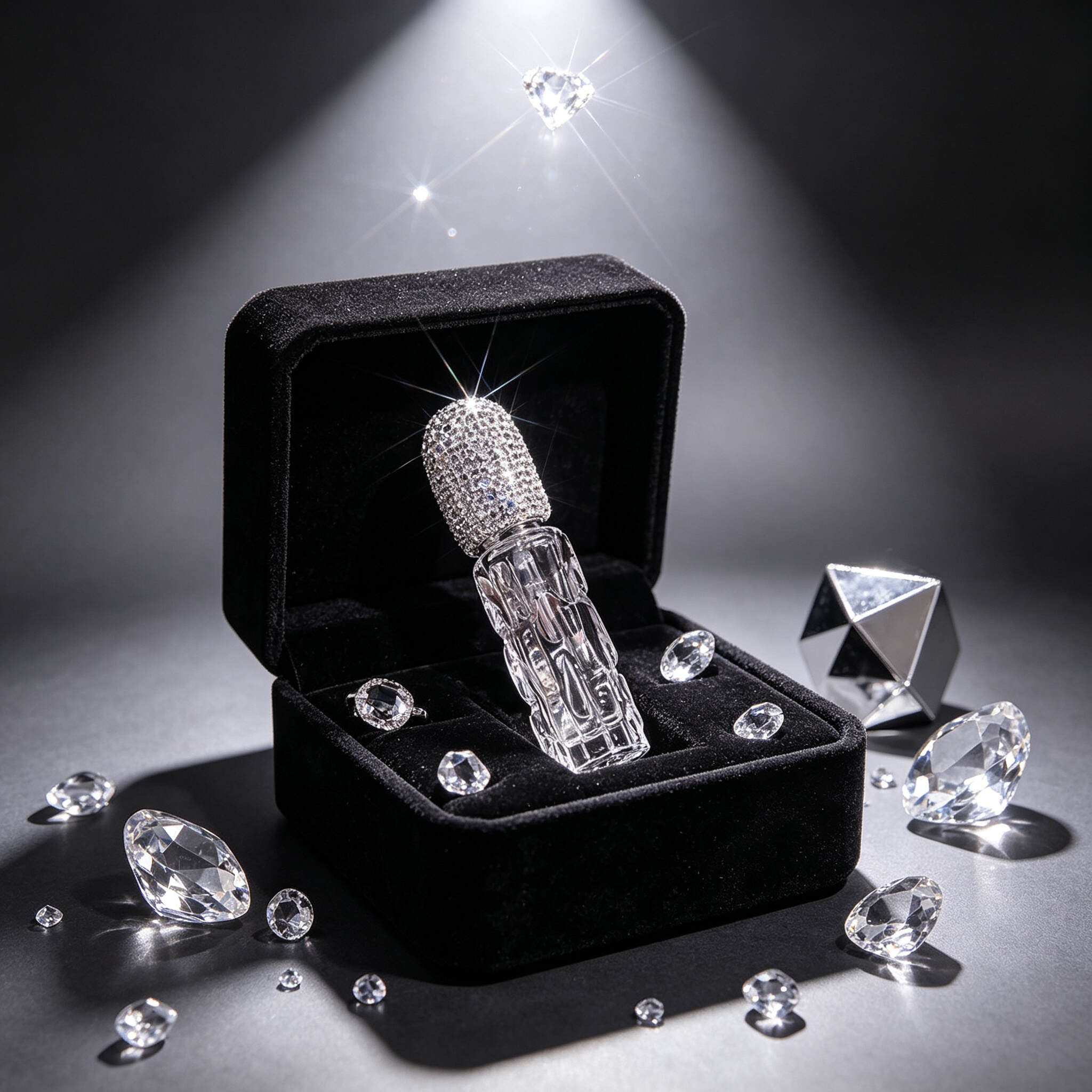 Bling Full Diamond Mini Lipstick Perfume Bottle