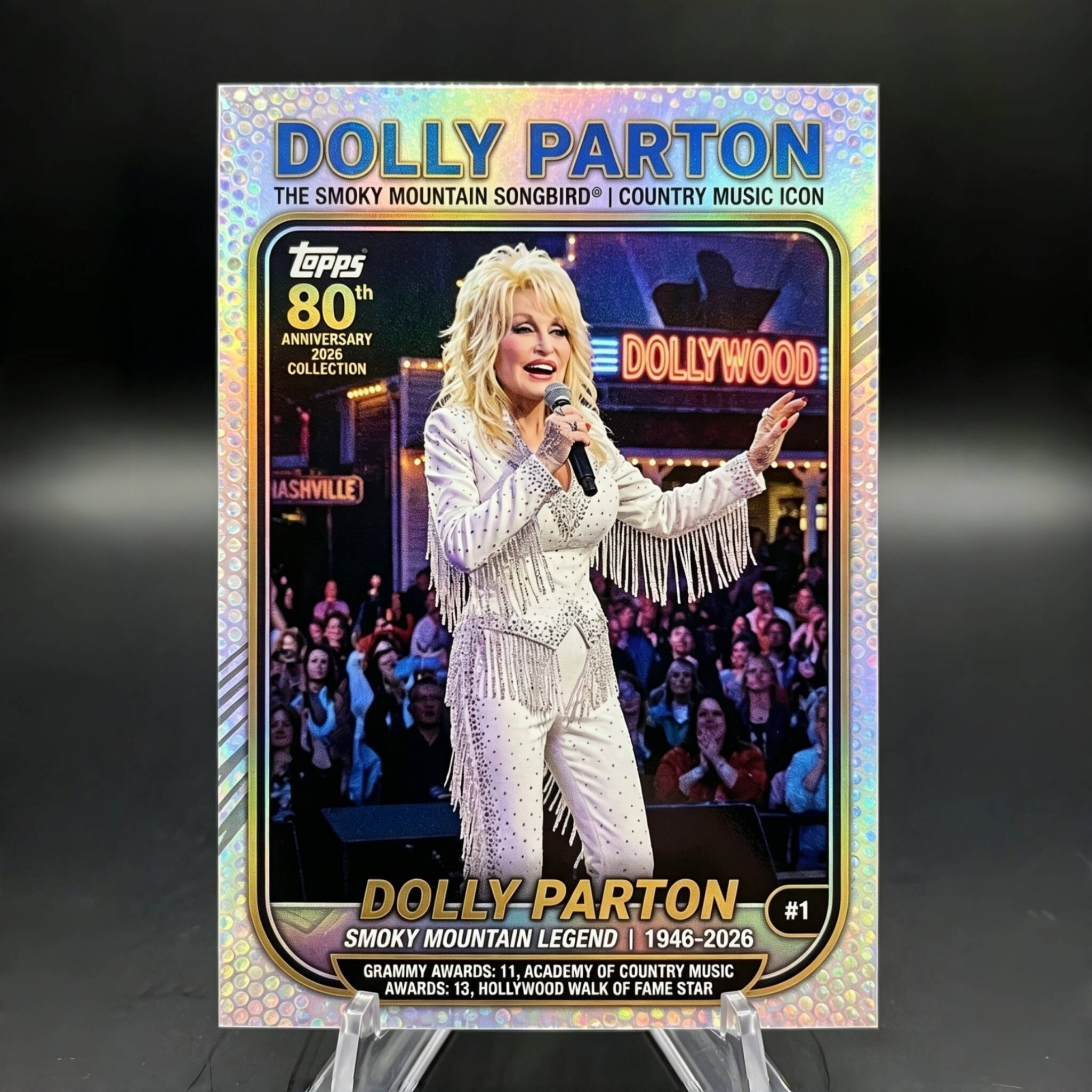 🎤 Dolly Parton TCG 80th Anniversary Limited Edition Holographic Trading Card！