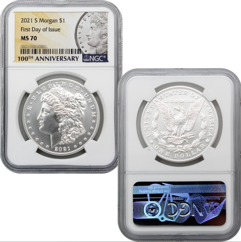 2021 Morgan & Peace Silver Dollar 6 Coin Set NGC MS70 Centennial Label (Buy individually or as a set)