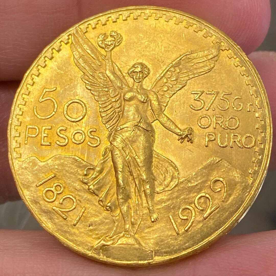 1821 & 1929 Mexican 50 Pesos Gold Coins