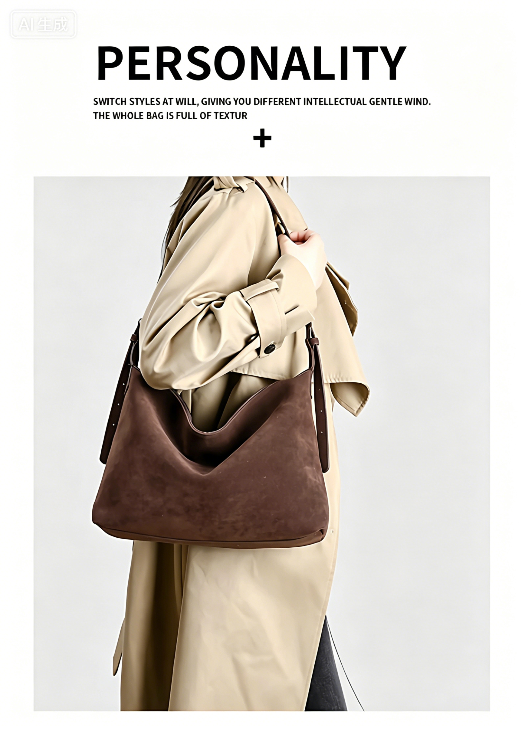 Fashionable handbag with classic design