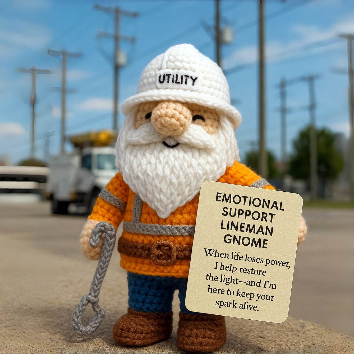 Lineman Gnome Emotional Support Doll