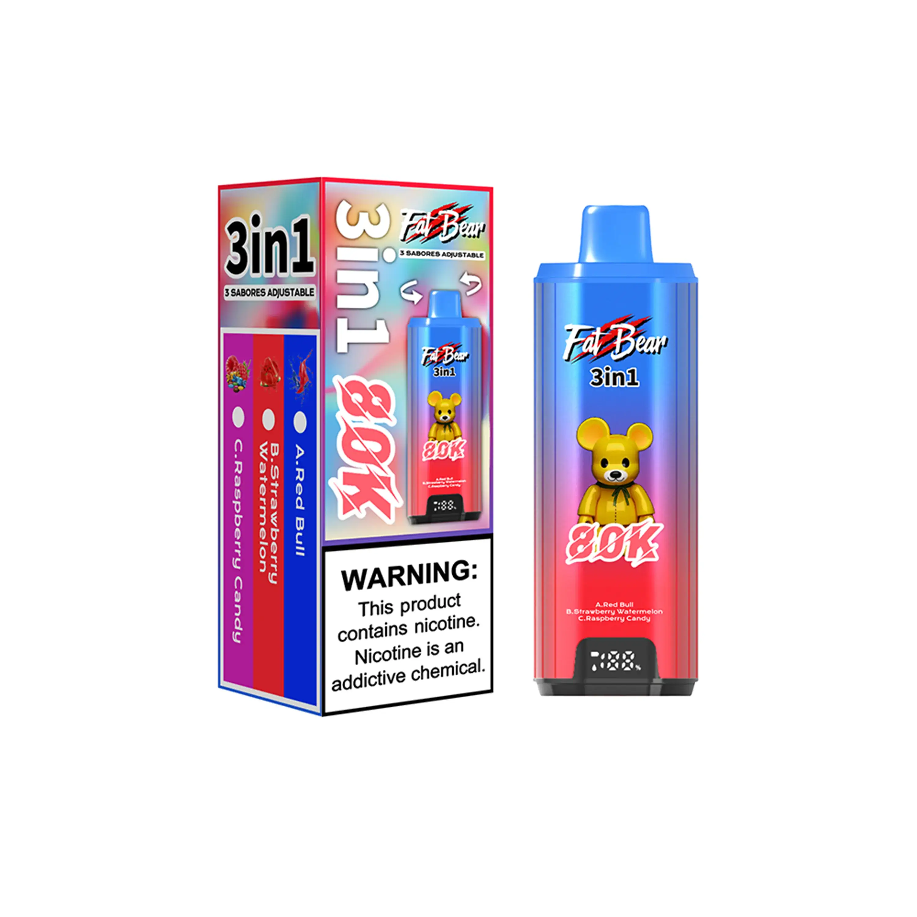AIVONO FATBEAR 3 in 1 80000 Puffs Disposable Vape