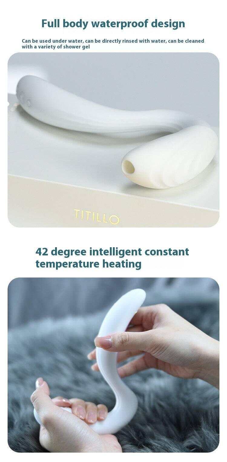 Heated and bendable massage vibrator for women