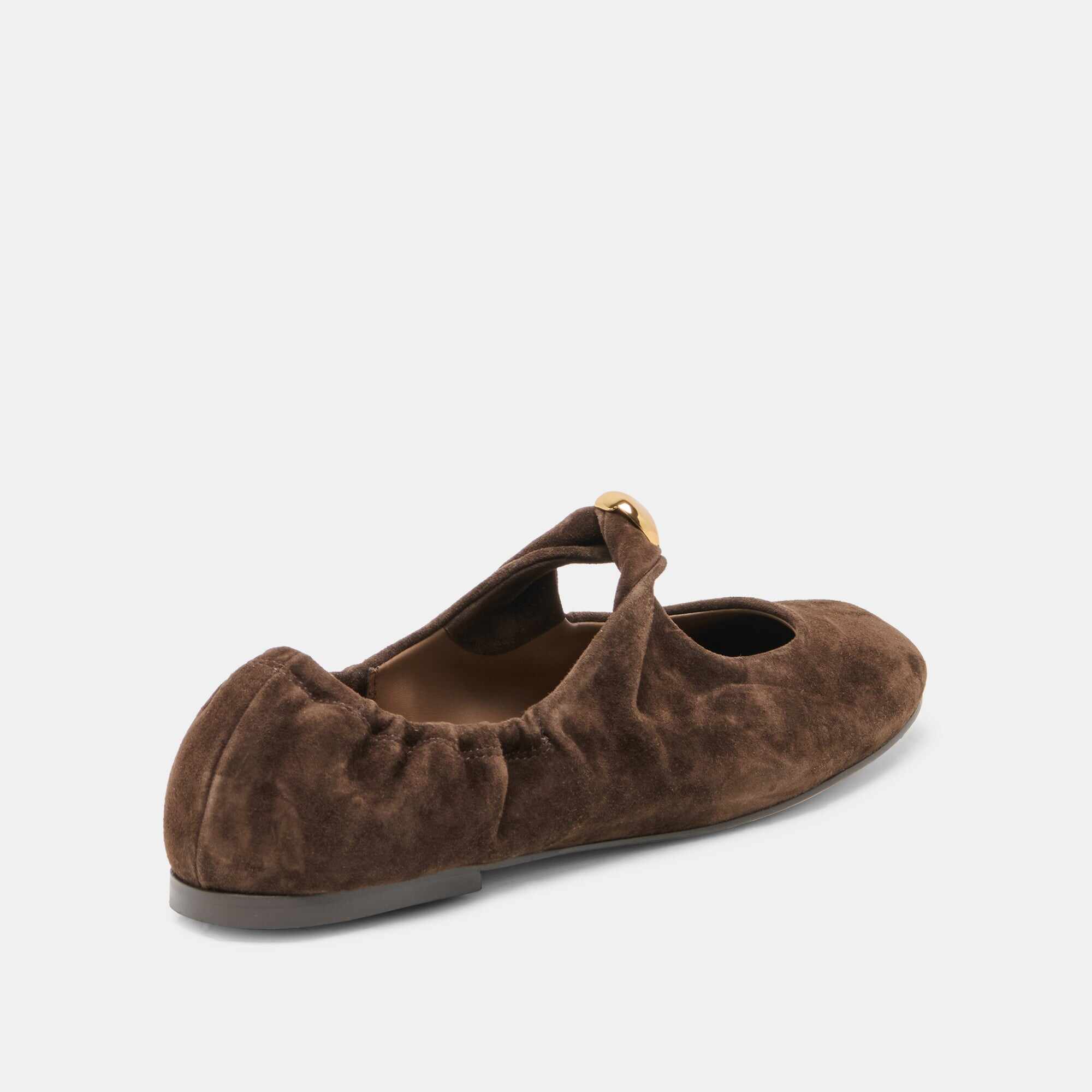 CORNEL FLATS DK BROWN SUEDE