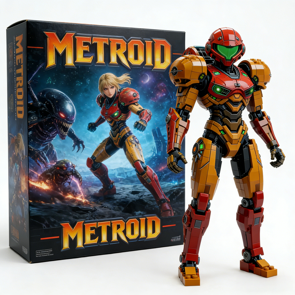 Metroid Samus Aran Building Block Collectible Figure