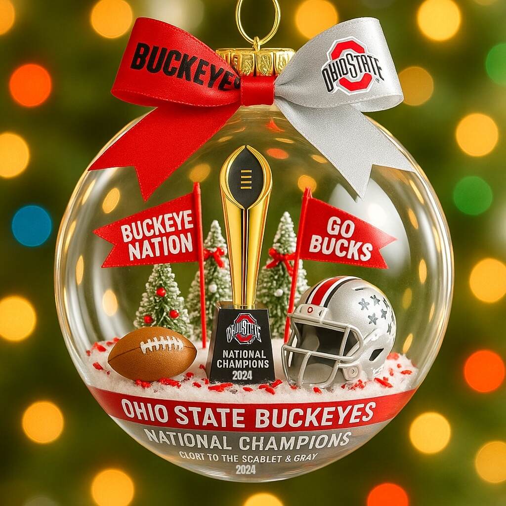 2024 National Champion Ohio State Buckeyes Ornament