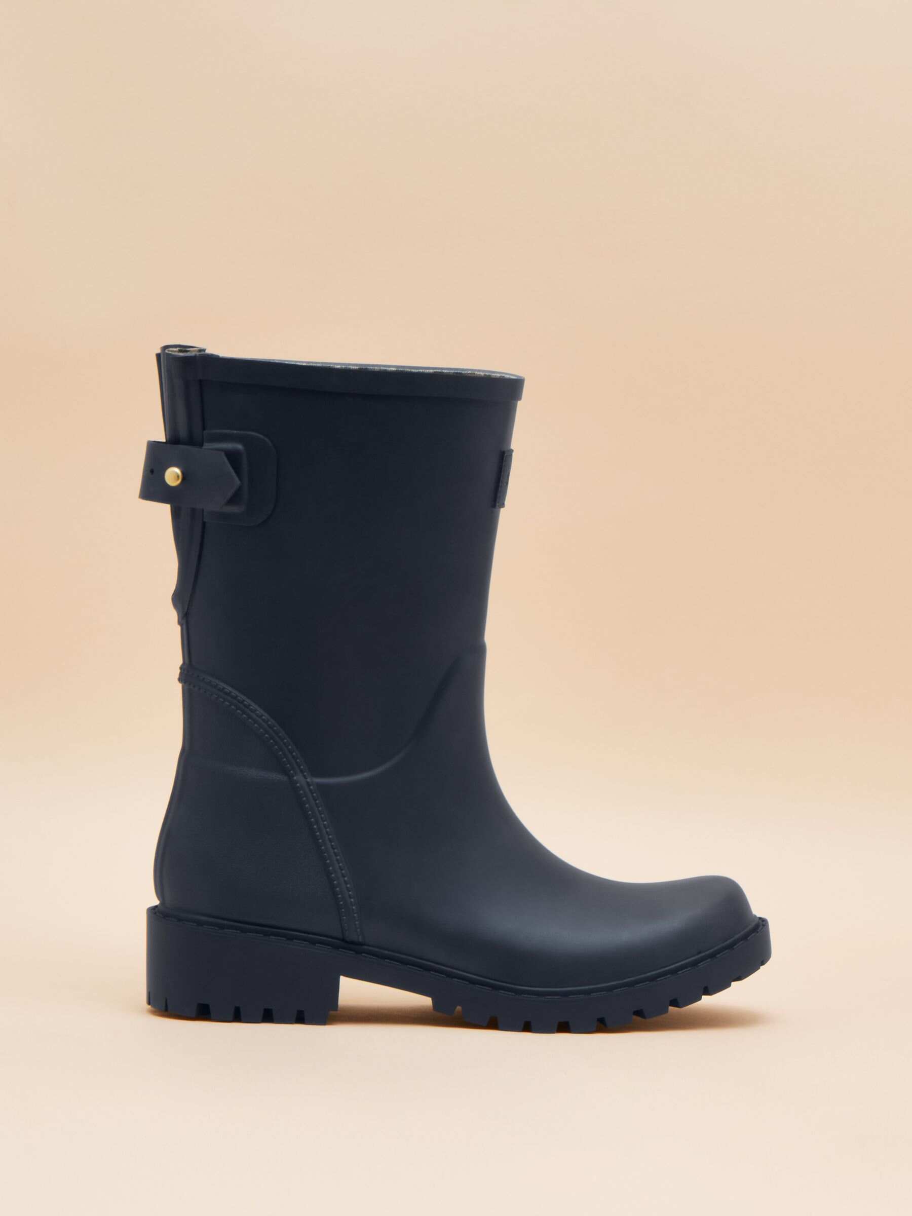 Wistow Black Adjustable Mid Calf Wellies