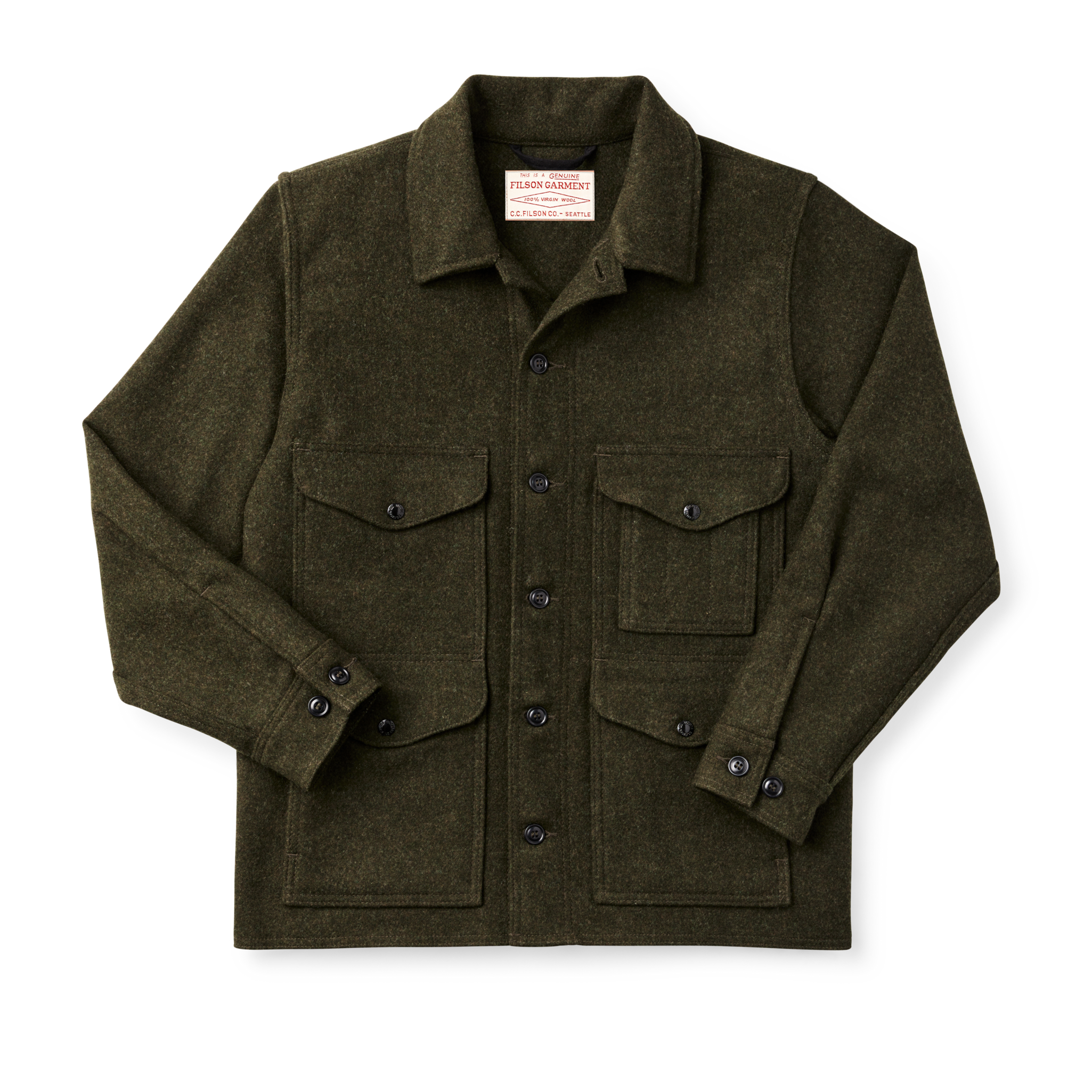 Mackinaw Wool Cruiser Jacket - Forest Green