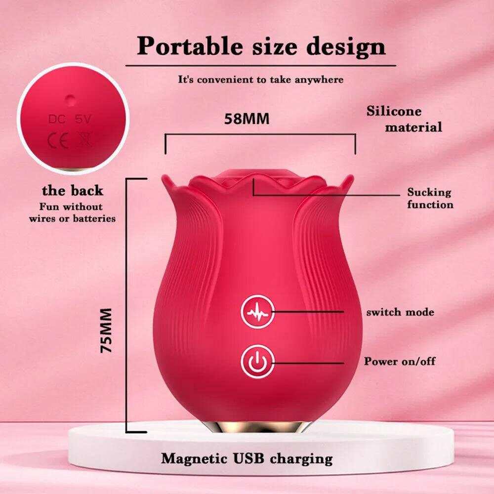 Rose Petal G-Spot Suction Vibrator – Powerful Sucking Vibrations