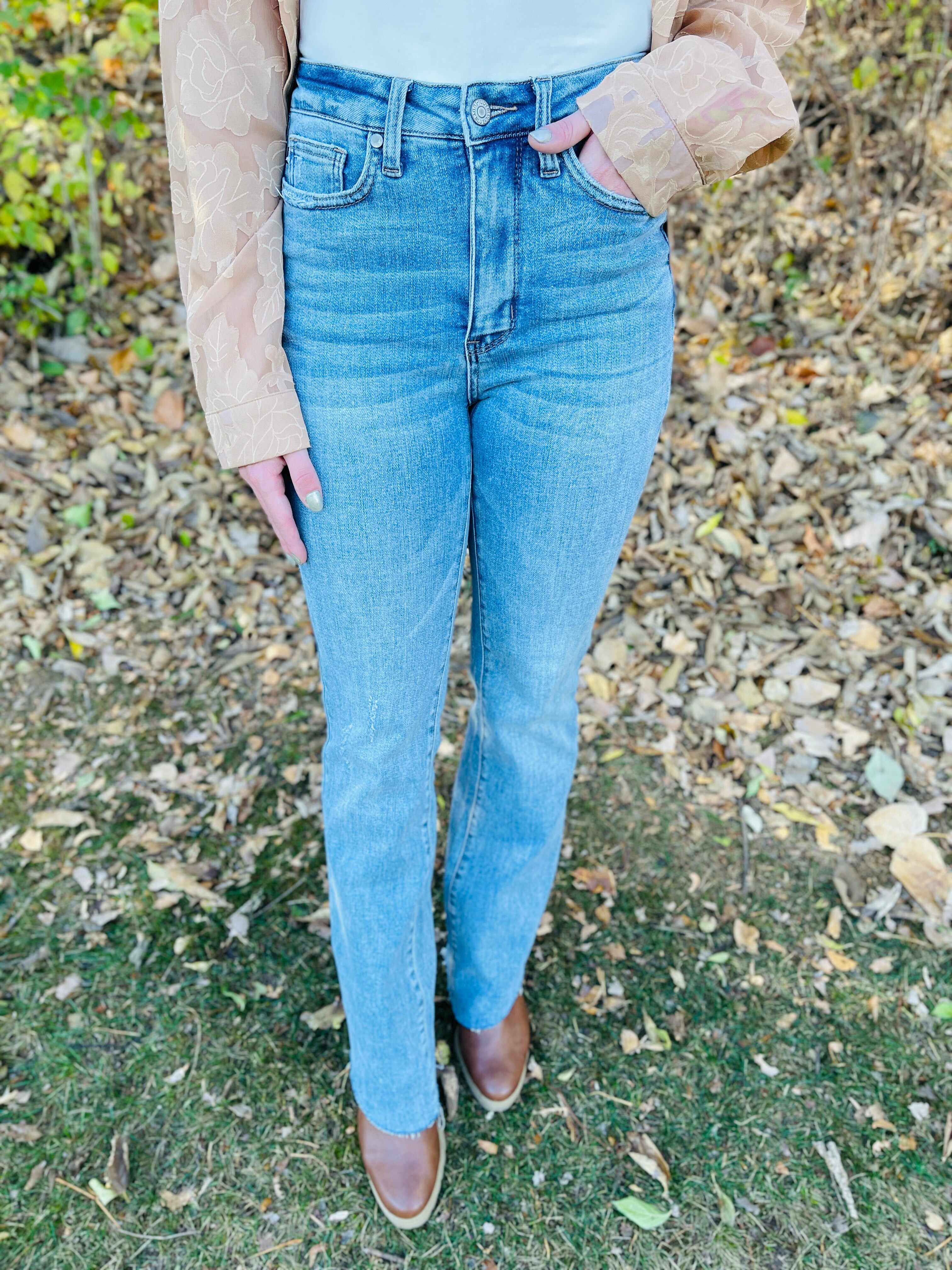 Plus/Reg Taking Control Tummy Control Slim Bootcut Jeans