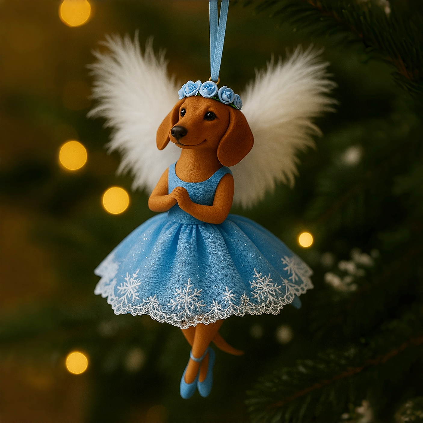 Dachshund Ballet Angel Ornament Collection