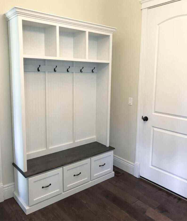GEORGIA 3 section Entryway storage bench hall tree