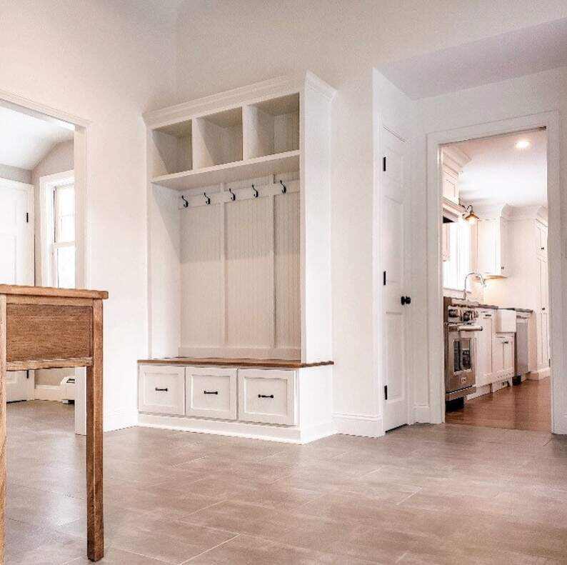 GEORGIA 3 section Entryway storage bench hall tree