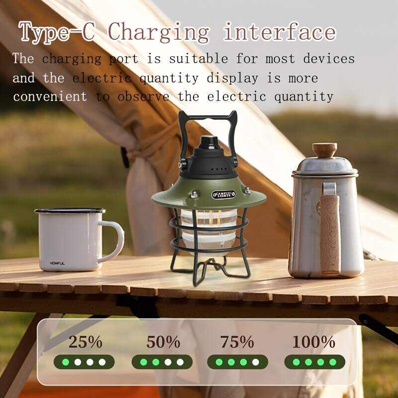 Camping Lantern, 5000mAh Dimmable LED Retro Lantern