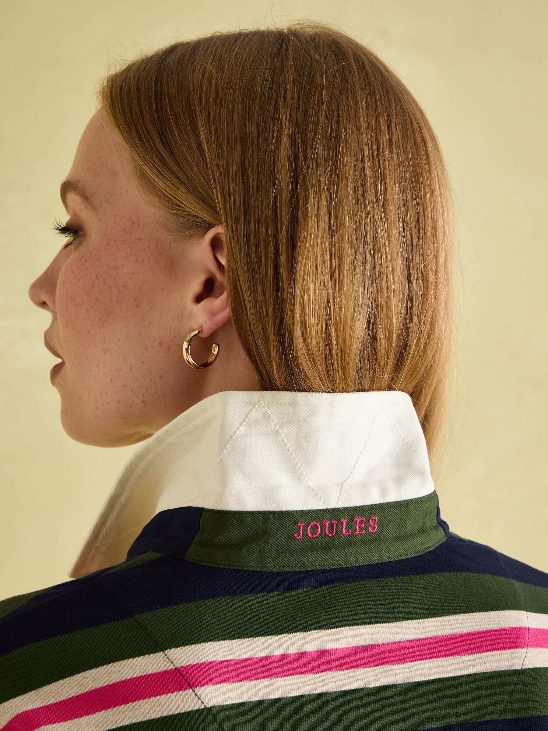 Lara Green/Pink Boxy Fit Rugby Shirt