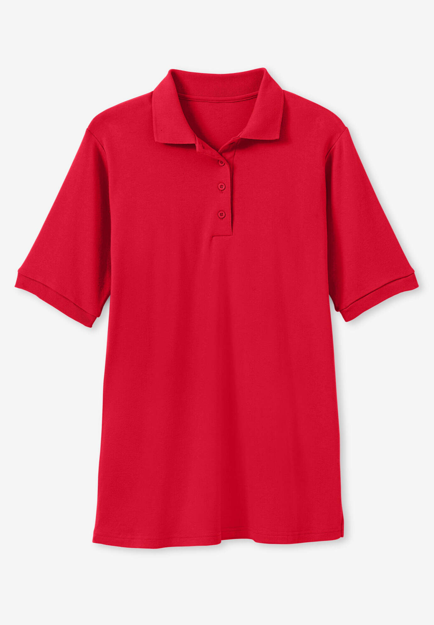 Elbow-Sleeve Polo Tunic