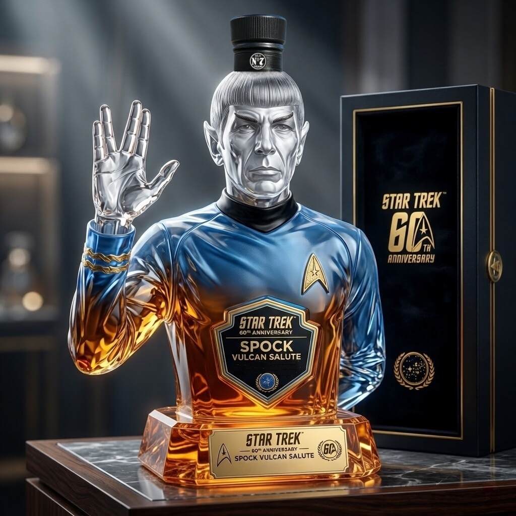 🖖🖖Star Trek 60th Anniversary Spock Vulcan Salute Bottle