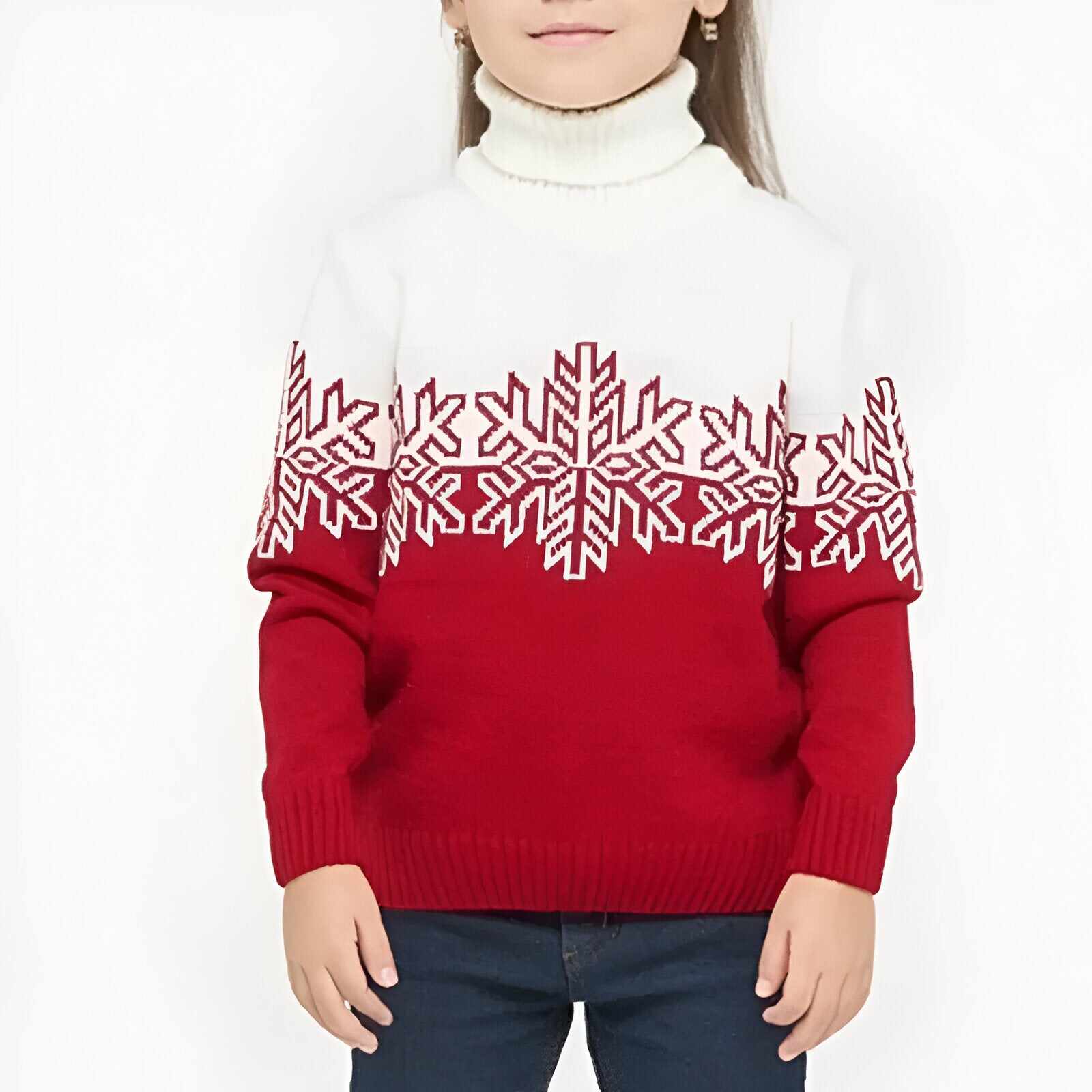 Kids Snowflake Matching Christmas Jumper