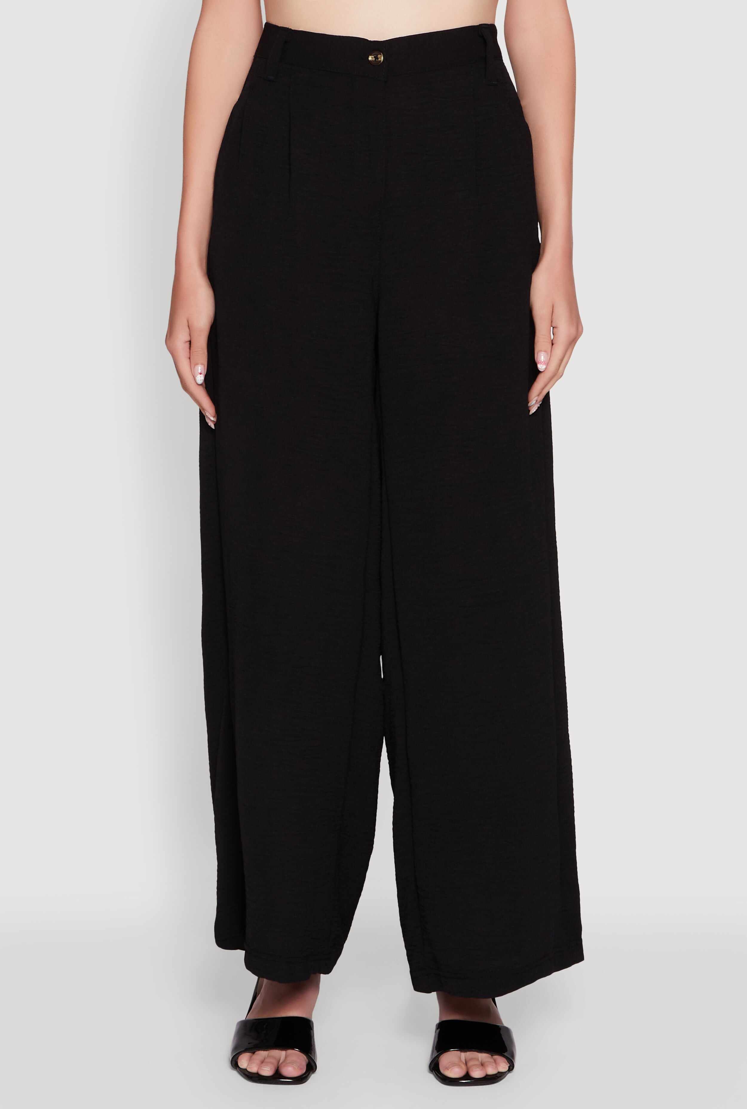 Trendy High Waisted Wide-Leg Palazzo Pants