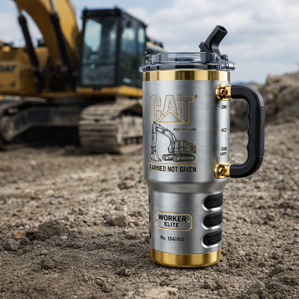 CAT Worker Elite Collector’s Edition Tumbler | Stainless Steel Insulated Cup