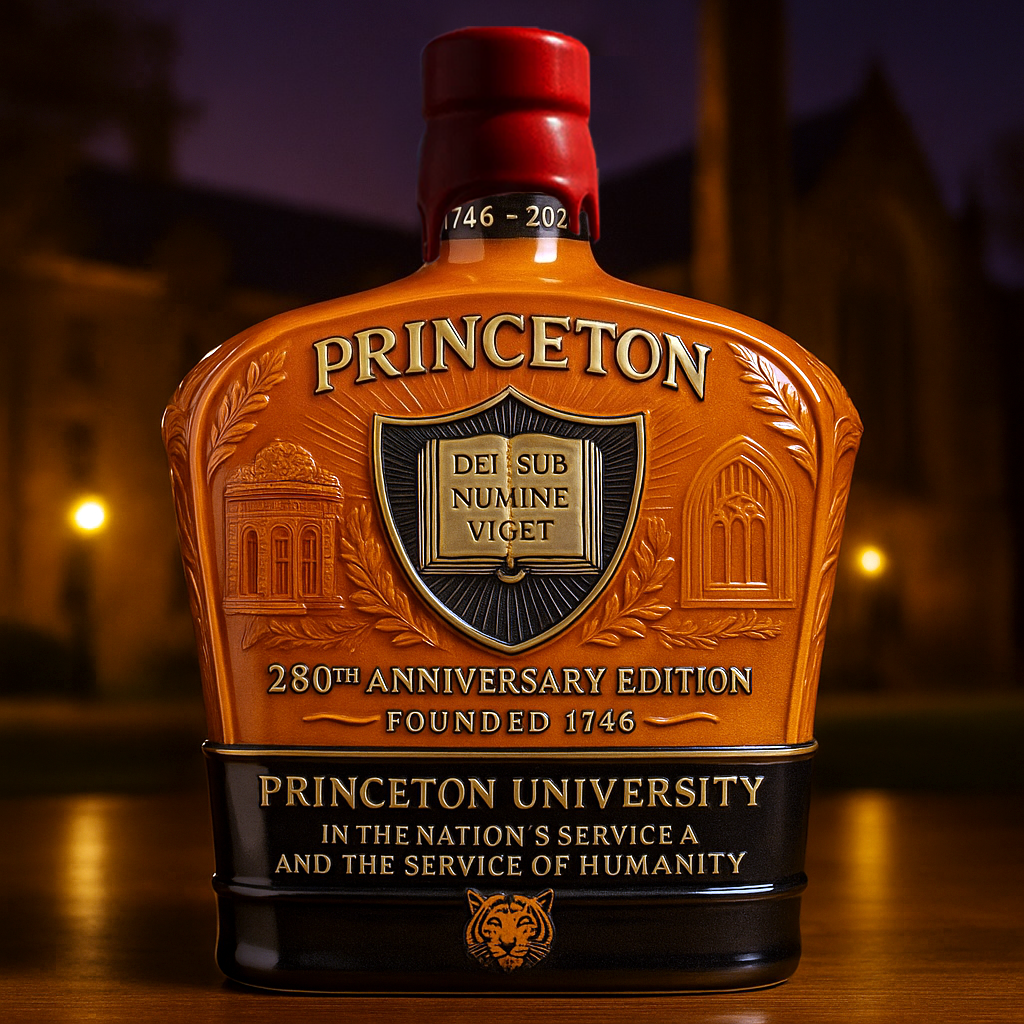 PRINCETON TIGERS 280th Anniversary Whiskey Bottle