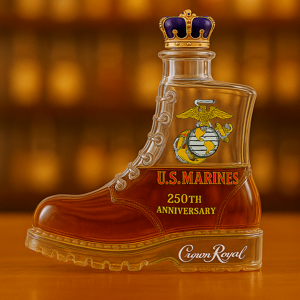 Marine Corps 250th Anniversary Tactical Boots Whisky bottle