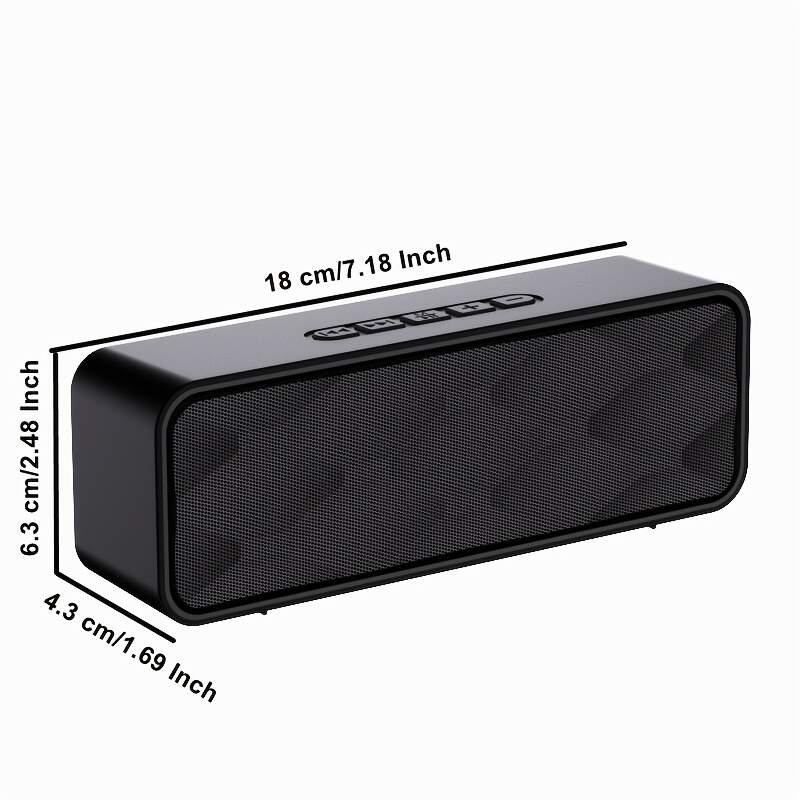 [10W Wireless Speaker] 10W Portable Wireless Speaker | 1200mAh Battery, 10 Hours Playtime, FM Radio, TWS, Hands-Free Calling, USB/TF/AUX Compatible | Suitable for Home, Car, Outdoor Camping - Perfect Gift for Thanksgiving and Christmas