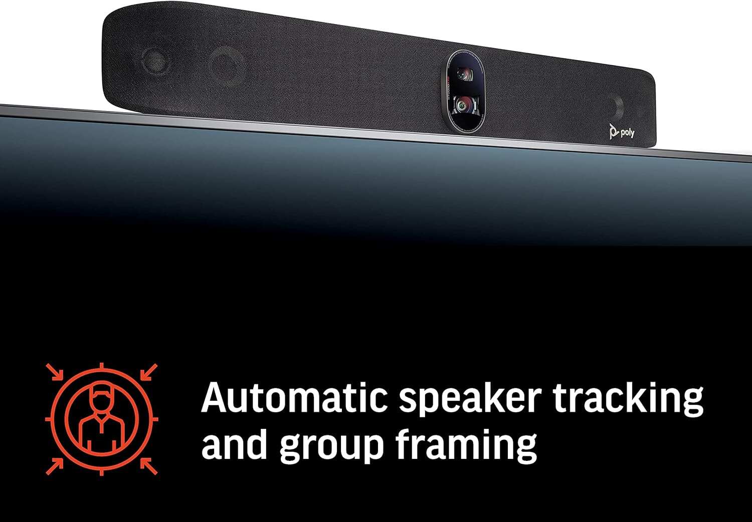 Poly - Studio X70 Video Bar + TC8 Touch Controller (Plantronics + Polycom) - Premium 4K Audio & Video Conferencing for Large Conference Rooms - Camera, Speakers, Mics - Works with Teams, Zoom & More