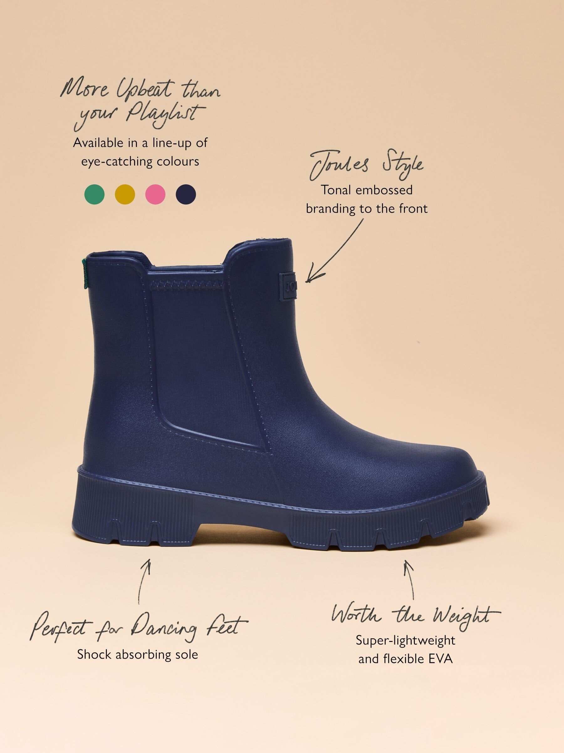 Raindance Black Lightweight EVA Ankle Wellies