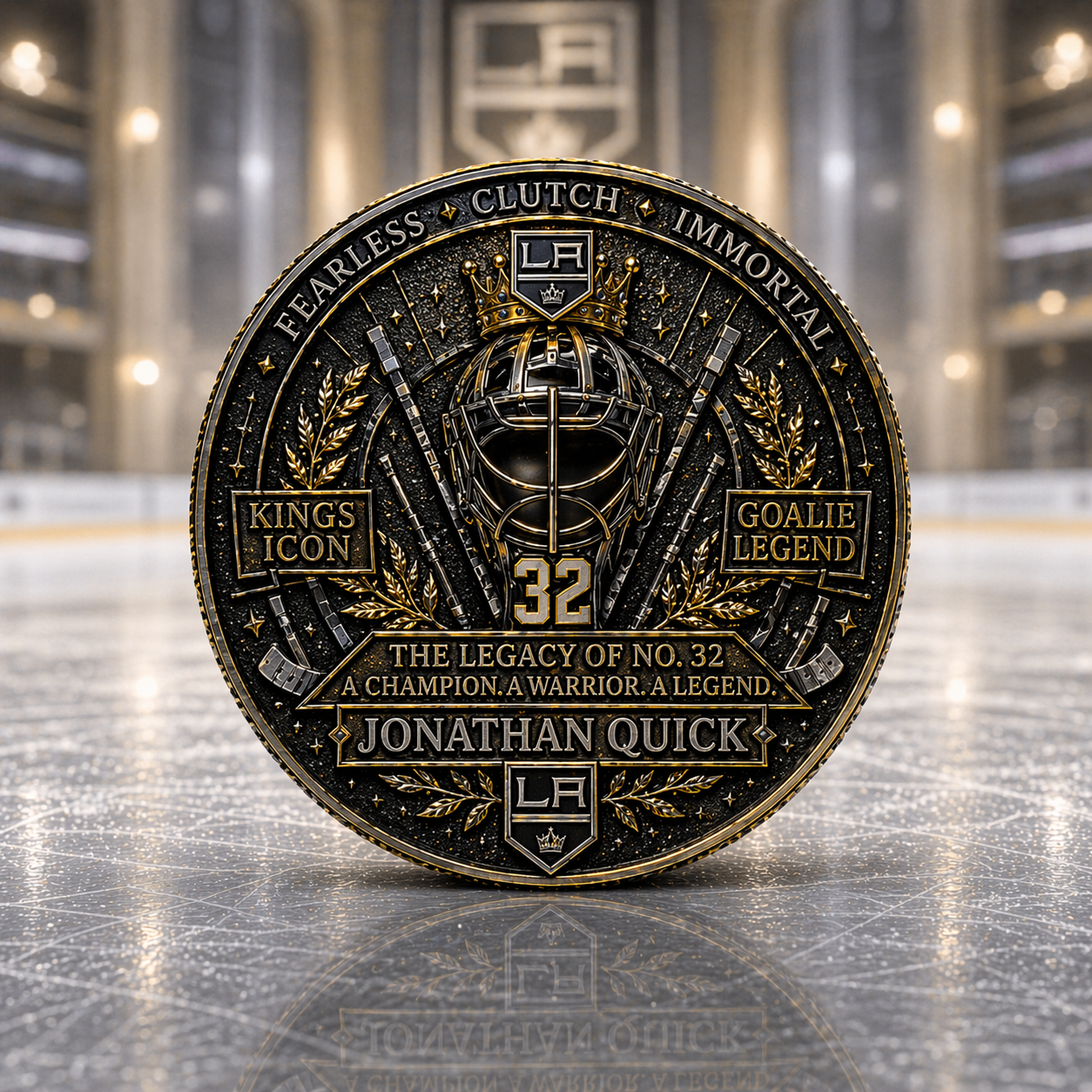 👑 Jonathan Quick Kings Legend: Stanley Cup Champion Coin - Once a King, Always a King