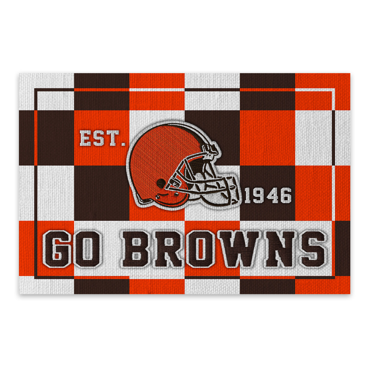 Cleveland Browns | Premium NFL Classic Plaid Doormat NY