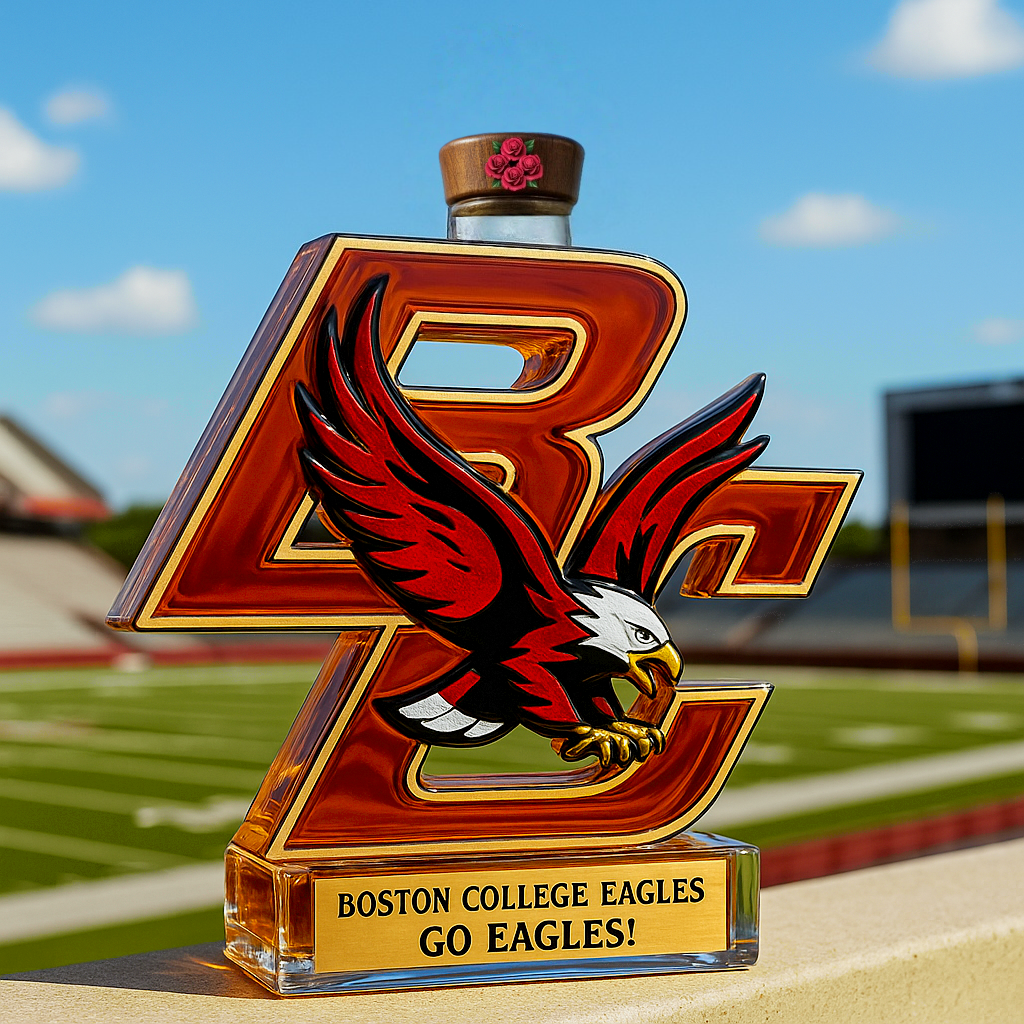 Boston College whiskey bottle