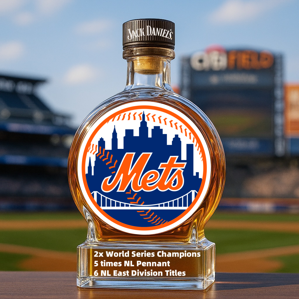 New York Mets Whiskey Bottle
