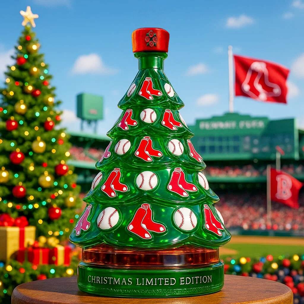 Boston Red Sox Christmas Tree Limited Edition Whisky Bottle