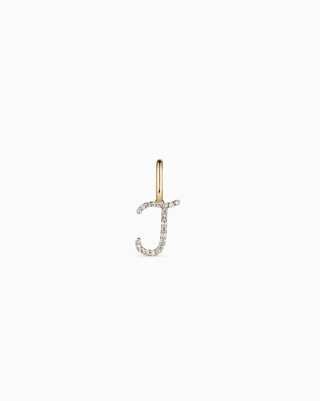 Diamond Script Alphabet Charm